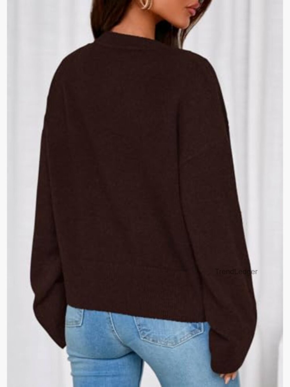Oversized Chunky Cable Knit Cardigan Sweater Open Front Bell Sleeves - Picture 2 of 7